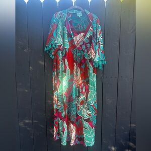 Multi colored maxi dress-New With tags- size L